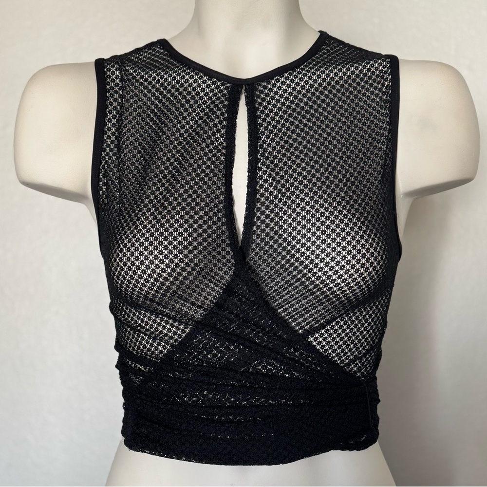Fabletics - Lace Wrap Shirt - Black - Size Small